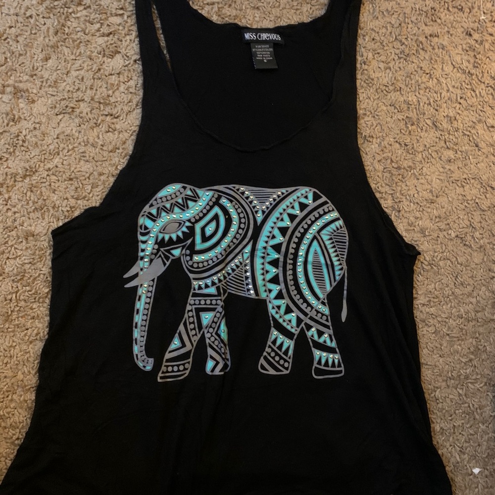 Black/Teal Tanktop